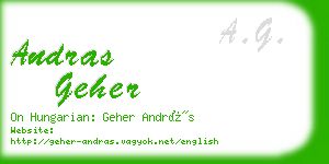 andras geher business card